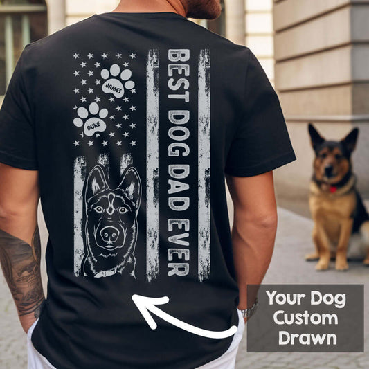 buy best dog dad tshirt a father's day gift