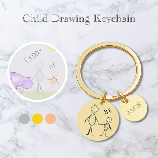 Buy Custom Child Drawing Keychain